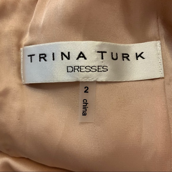 Trina Turk Pink Tan Floral lace Sleeveless Dress - Picture 10 of 14